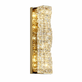 Luxury Stainless Steel & Crystal Cylinder Wall Sconce