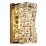 Luxury Stainless Steel & Crystal Cylinder Wall Sconce