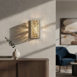 Luxury Stainless Steel & Crystal Cylinder Wall Sconce