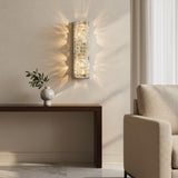Luxury Stainless Steel & Crystal Cylinder Wall Sconce