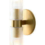 Luxury Ribbed Glass Vertical Tube Wall Lamp
