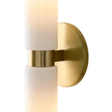 Luxury Ribbed Glass Vertical Tube Wall Lamp