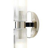 Luxury Ribbed Glass Vertical Tube Wall Lamp
