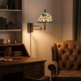 Tiffany Swing Arm Dome Metal Wall Light