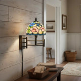 Tiffany Swing Arm Dome Metal Wall Light