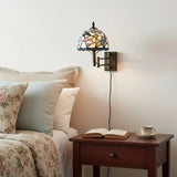 Tiffany Swing Arm Dome Metal Wall Light