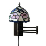 Tiffany Swing Arm Dome Metal Wall Light