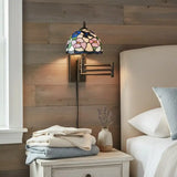 Tiffany Swing Arm Dome Metal Wall Light