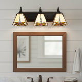 Tiffany Indoor Glass 3-Light Bathroom Vanity Wall Sconce