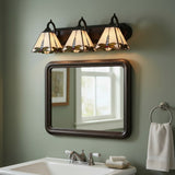 Tiffany Indoor Glass 3-Light Bathroom Vanity Wall Sconce