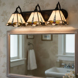 Tiffany Indoor Glass 3-Light Bathroom Vanity Wall Sconce