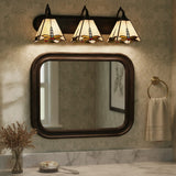 Tiffany Indoor Glass 3-Light Bathroom Vanity Wall Sconce