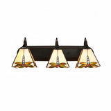 Tiffany Indoor Glass 3-Light Bathroom Vanity Wall Sconce