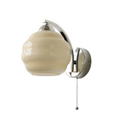 Vintage Metal Round Glass Wall Sconce
