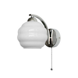 Vintage Metal Round Glass Wall Sconce