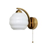 Vintage Metal Round Glass Wall Sconce