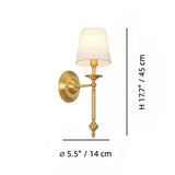 Vintage Gold Copper Wall Sconce