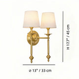 Vintage Gold Copper Wall Sconce