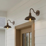 Vintage Gooseneck Outdoor Metal Wall Light