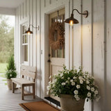 Vintage Gooseneck Outdoor Metal Wall Light