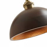 Vintage Natural Walnut Wood Brass Wall Sconce