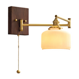 Vintage Swing Arm Ceramic Geometric Wall Sconce