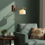 Vintage Swing Arm Ceramic Geometric Wall Sconce