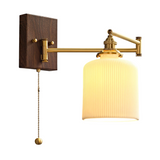 Vintage Swing Arm Ceramic Geometric Wall Sconce
