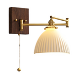 Vintage Swing Arm Ceramic Geometric Wall Sconce