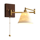 Vintage Swing Arm Ceramic Geometric Wall Sconce