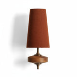 Vintage Fabric Shade Curved Wall Sconce Lighting Fixture