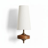Vintage Fabric Shade Curved Wall Sconce Lighting Fixture