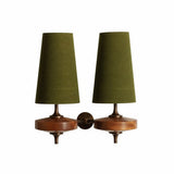 Vintage Fabric Shade Curved Wall Sconce Lighting Fixture