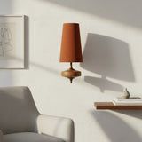 Vintage Fabric Shade Curved Wall Sconce Lighting Fixture