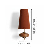 Vintage Fabric Shade Curved Wall Sconce Lighting Fixture