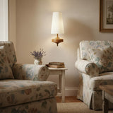 Vintage Fabric Shade Curved Wall Sconce Lighting Fixture