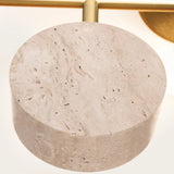 Wabi-Sabi Natural Travertine Metal Wall Light