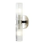 Luxury Ribbed Glass Vertical Tube Wall Lamp