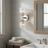 Luxury Metal Frame Glass Shade Wall Lamp
