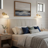Industrial-Style Milky White Dome Wall Lamp