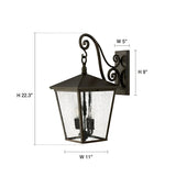 Retro Square Waterproof Outdoor Wall Lamp