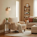 Modern Cylindrical Ceramic Shade Wall Sconce