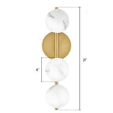 Modern Glass Ball String Three-Lamp Wall Lamp