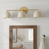 Modern Metal Dome Three-Head Wall Sconce