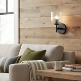 Luxury Metal Frame Glass Shade Wall Lamp
