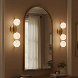 Modern Glass Ball String Three-Lamp Wall Lamp