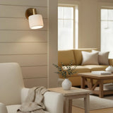 Modern Cylindrical Ceramic Shade Wall Sconce