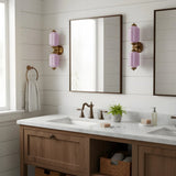 Vintage Double-Head Glass Eloise Wall Sconce