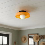 Modern Glass Circular Ceiling Lamp / Wall Lamp