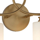 Retro Brass Looped Arm Glass Wall Lamp